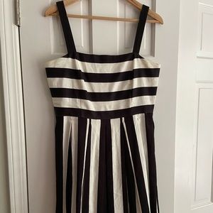 Loft striped dress in black and white